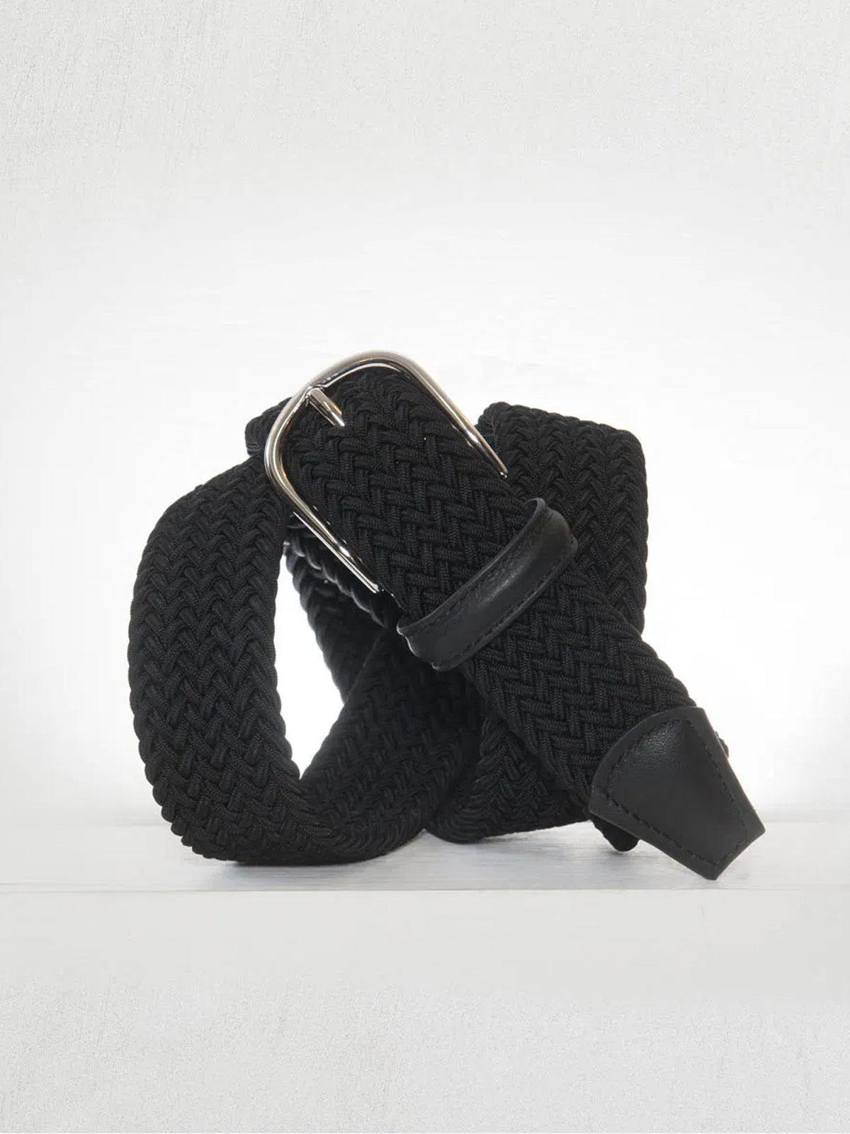 Anderson's 3.5cm Classic Elastic Woven Belt Black