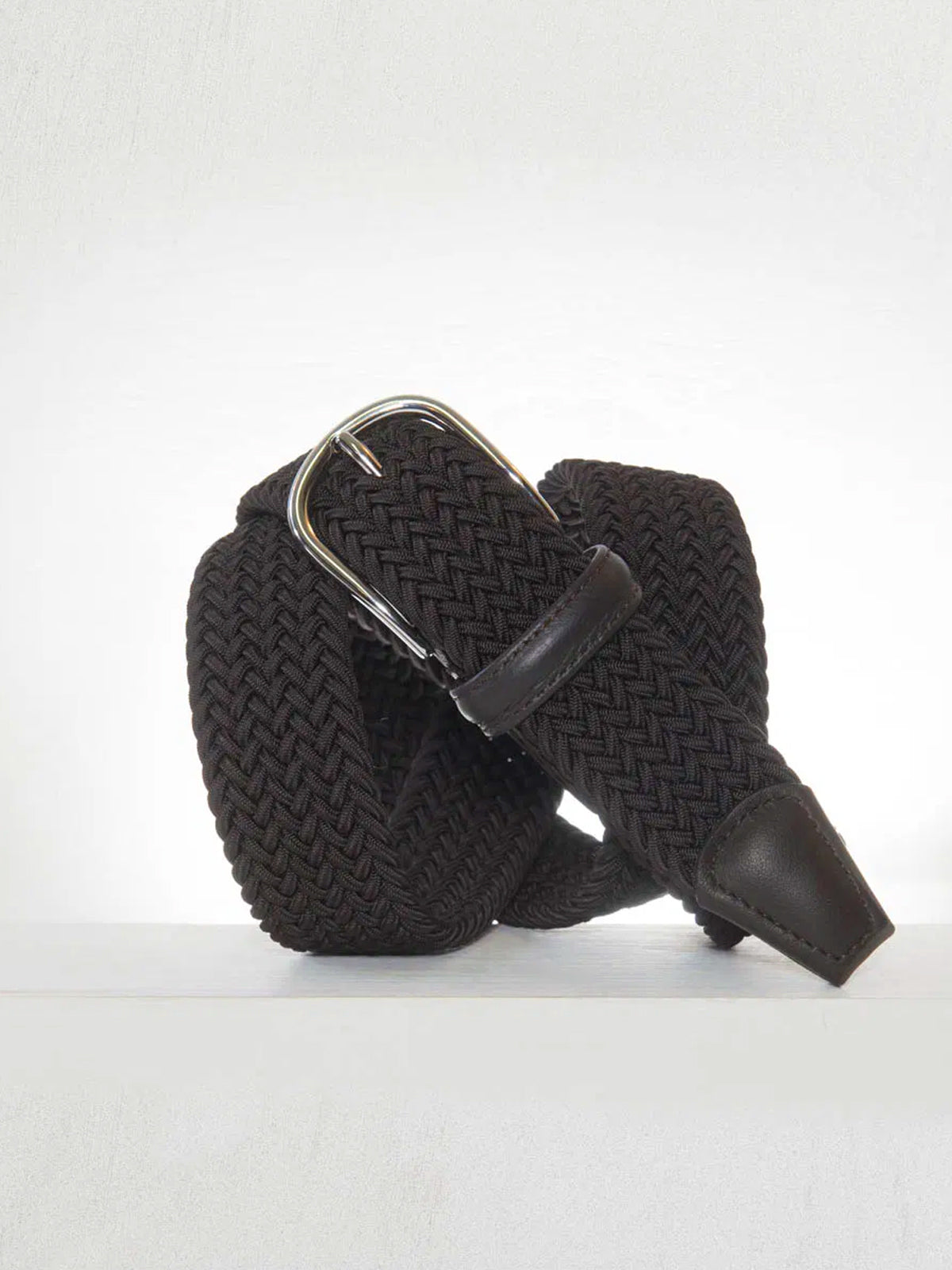 Anderson's 3.5cm Classic Elastic Woven Belt Maroon