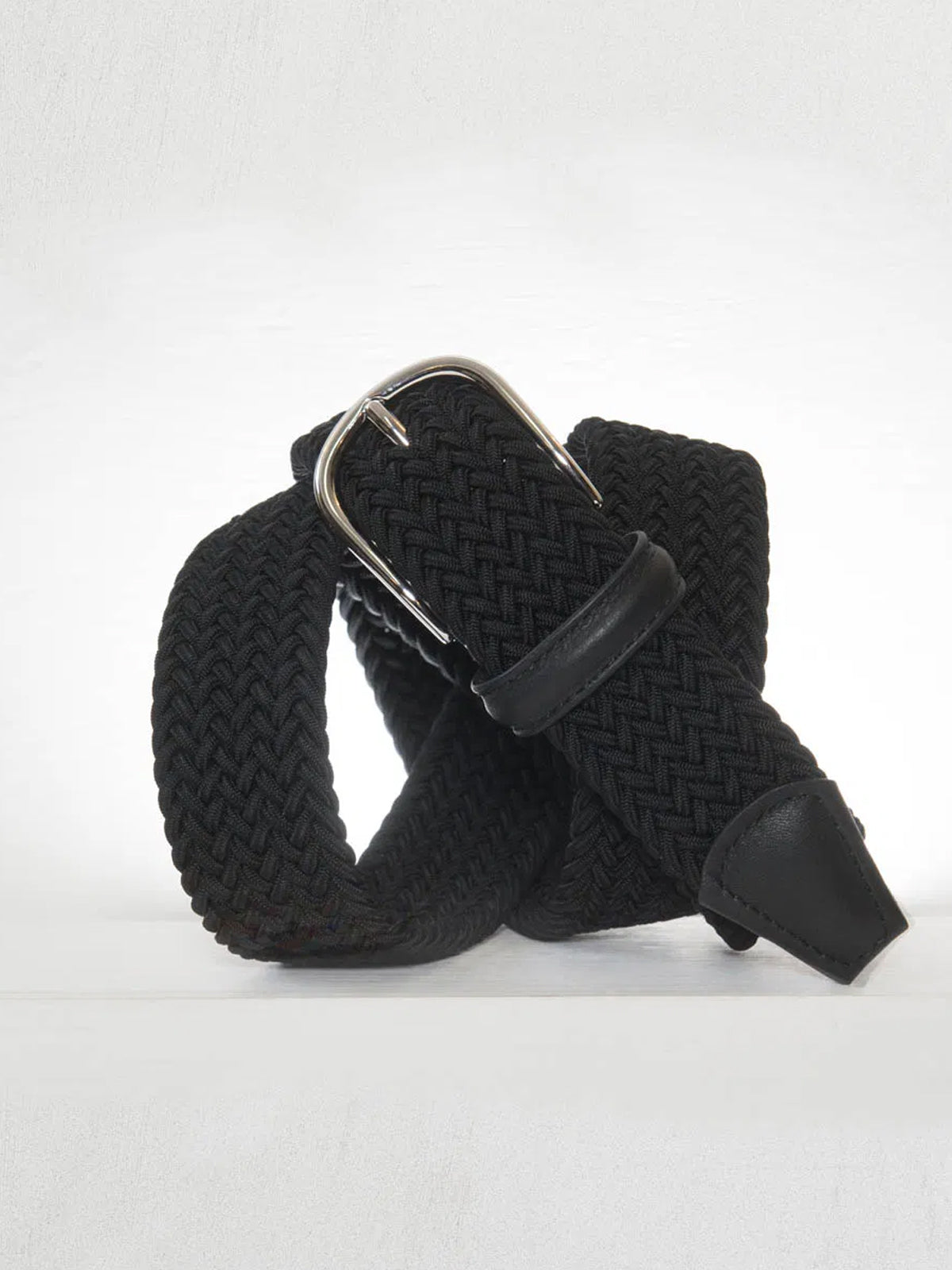 Anderson's 3.5cm Classic Elastic Woven Belt Navy