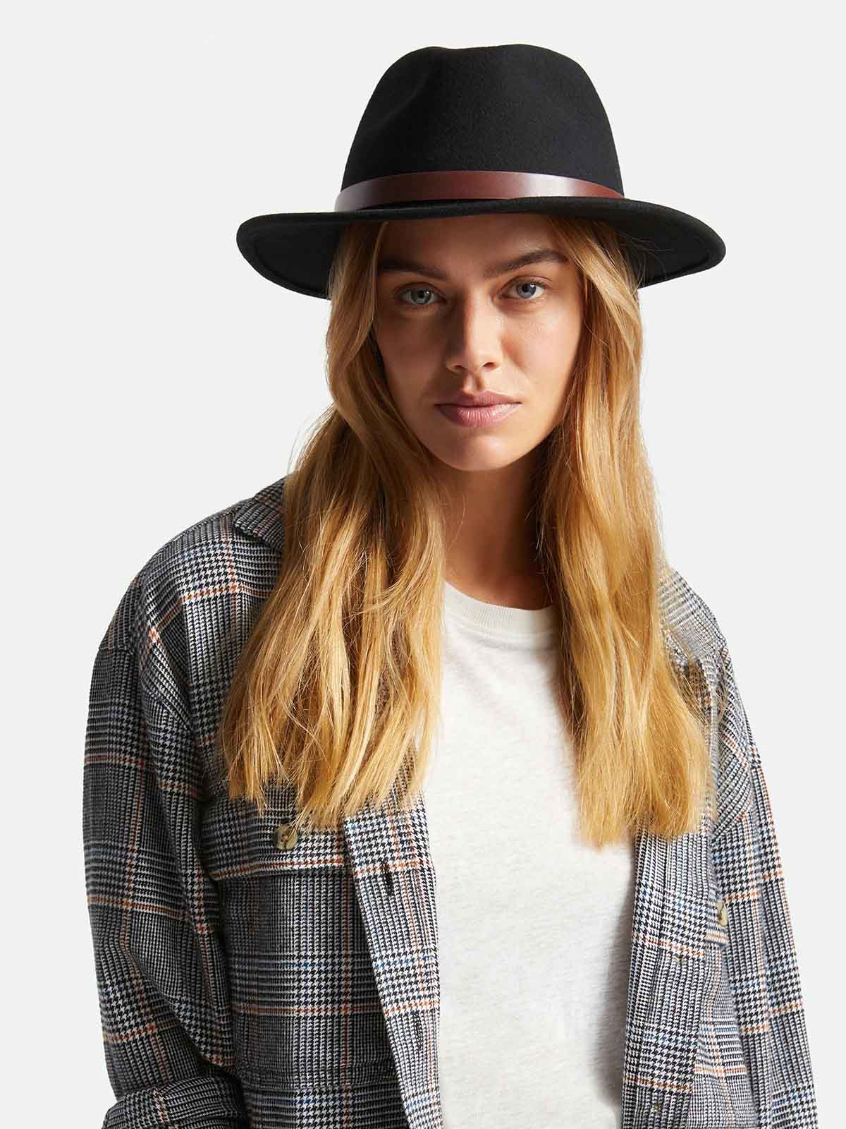 Brixton Messer Fedora Hat Black