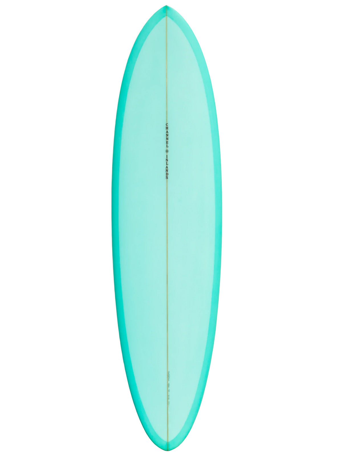 Channel Island Surfboards CI Mid 7'0 US-Box + Future Side Fins PU Teal Tint