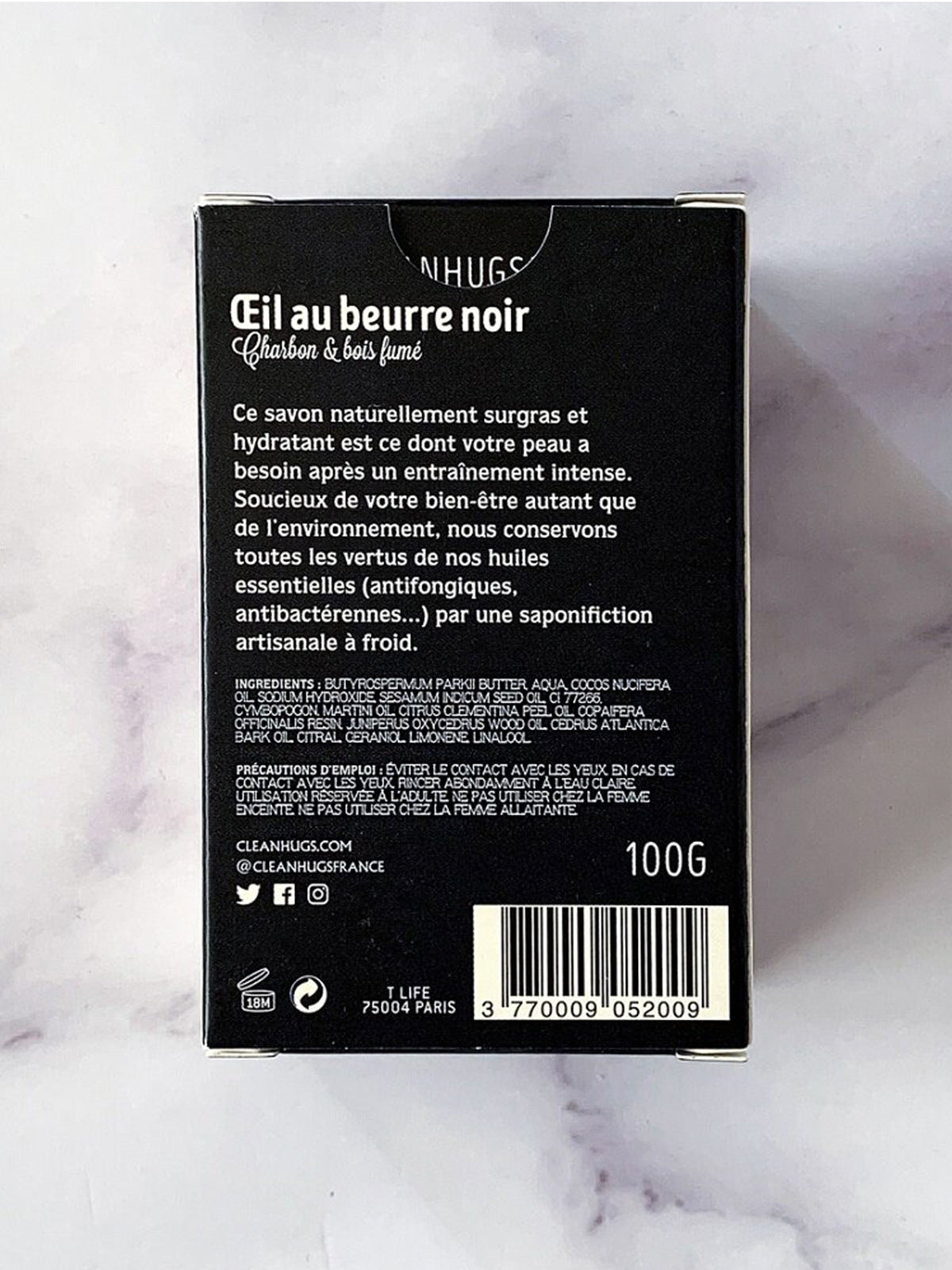 Clean Hugs Soap Oeuil Au Beurre Noir