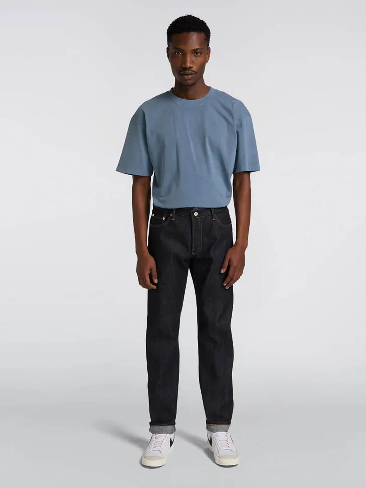 Edwin Regular Tapered Kurabo Red Selvage 14oz Blue Unwashed L32