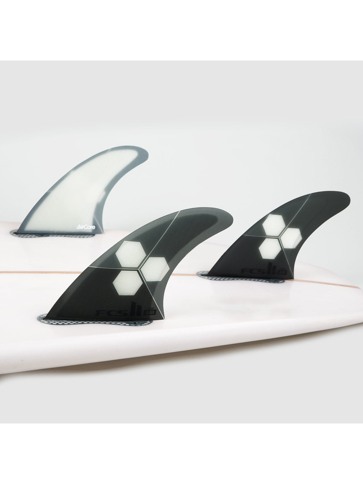 FCS II Fins Fins AM PC AirCore Tri Quad Set Grey Large (5 Fin)