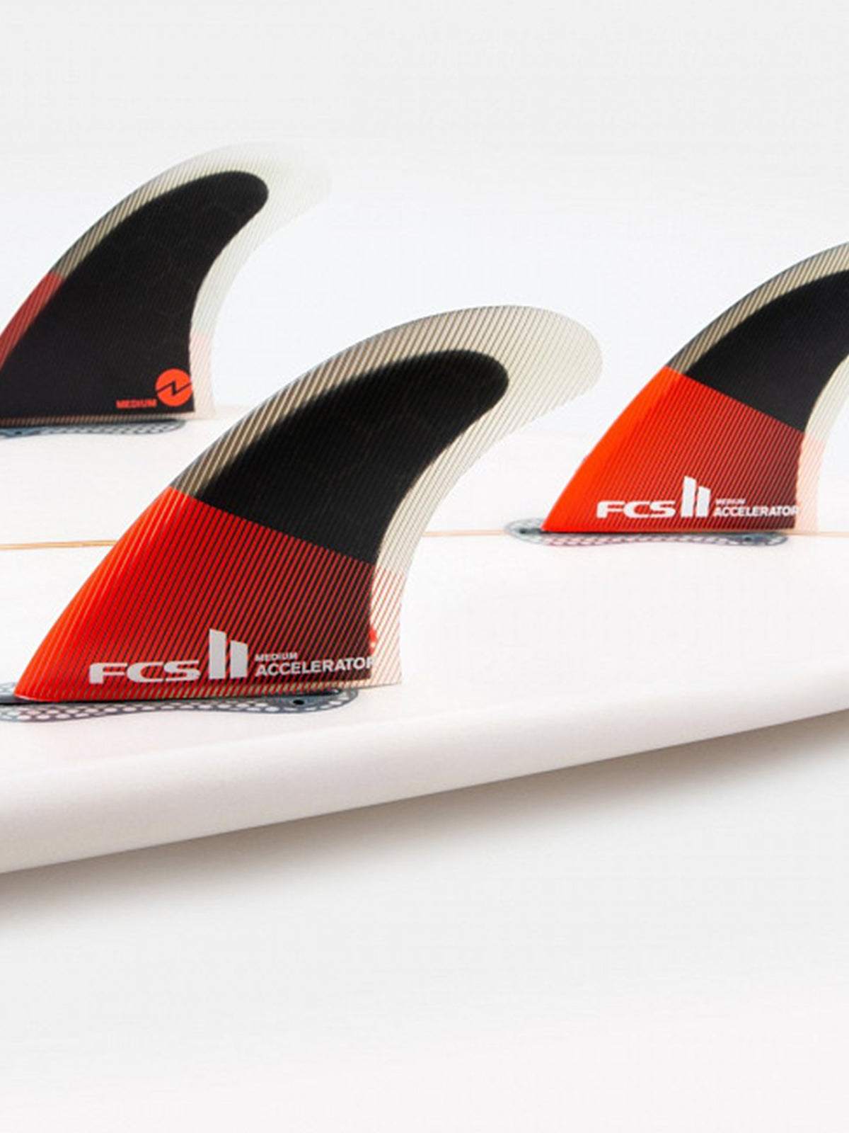 FCS II Fins Accelerator PC Tri Set Red Black Large