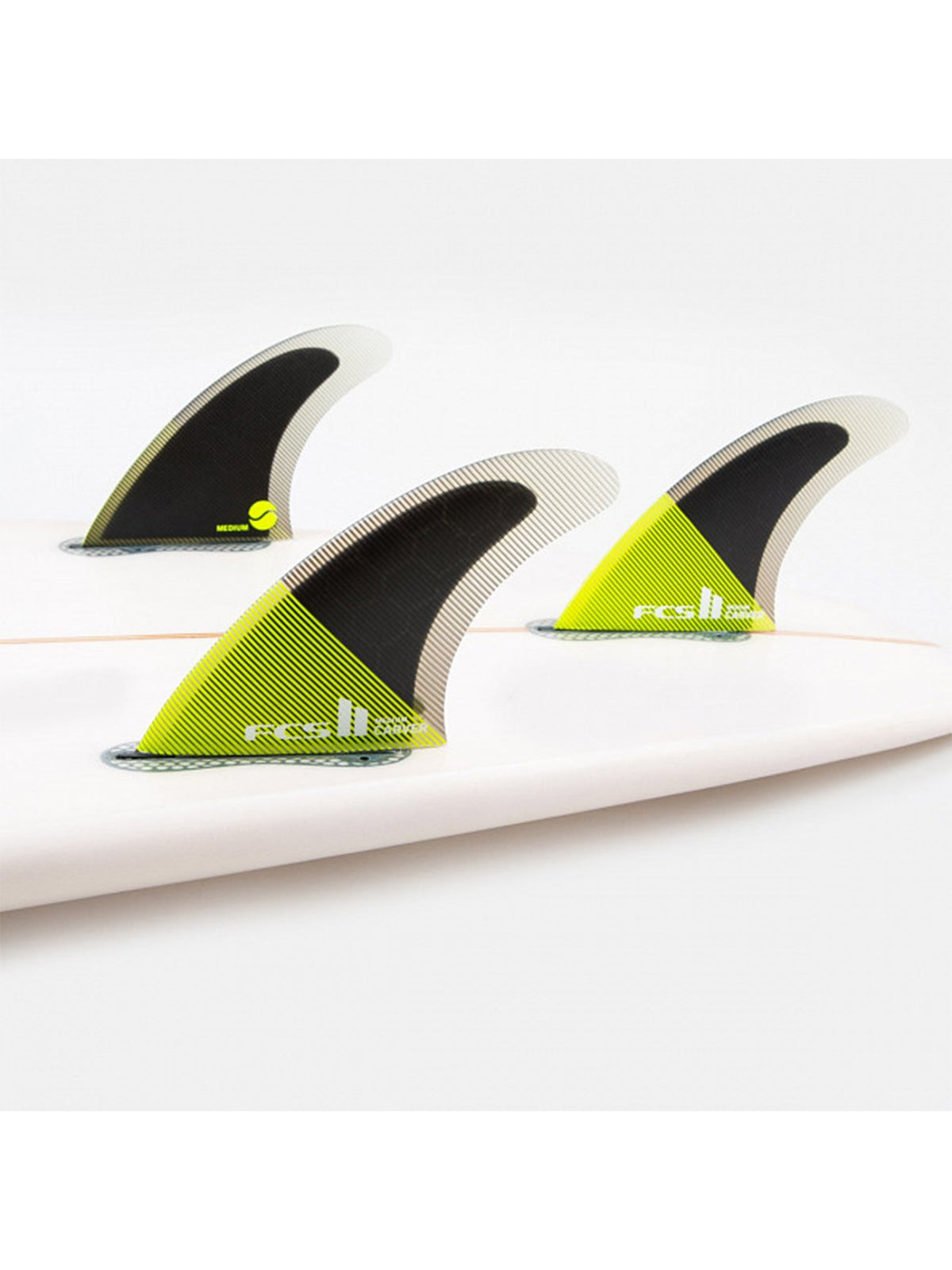 FCS II Fins Carver PC Tri Set Acid Black Medium