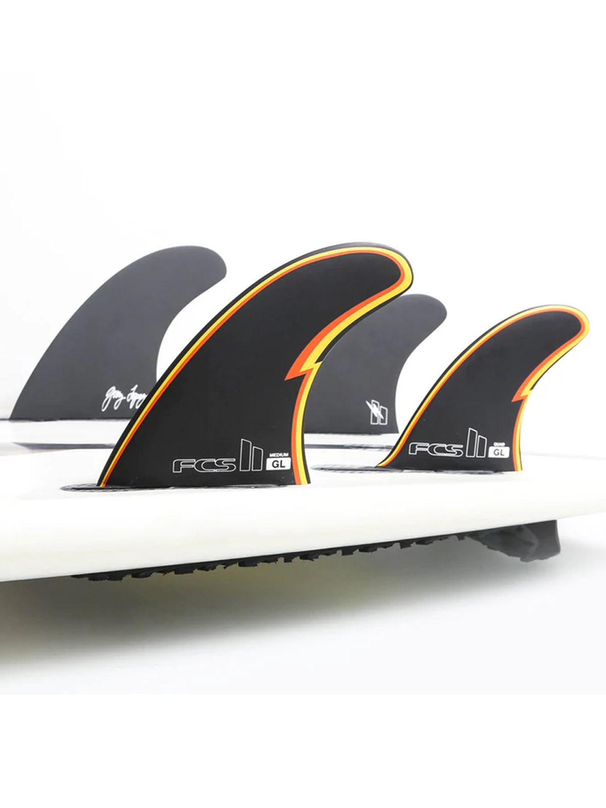 FCS II Fins GL PC Tri-Quad Fins Medium Black
