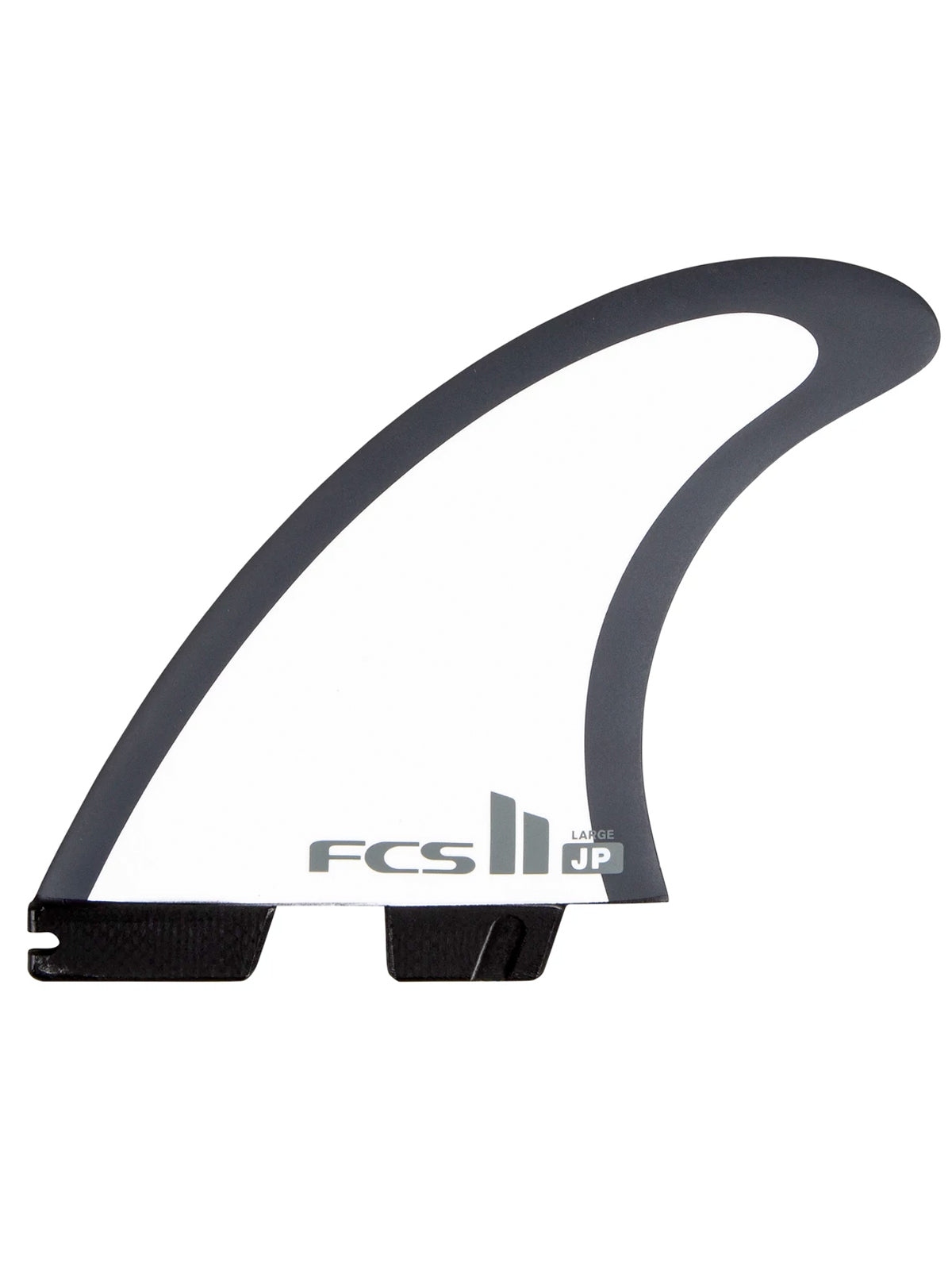 FCS II Fins Pyzel PC Tri Fin Set White Black Large