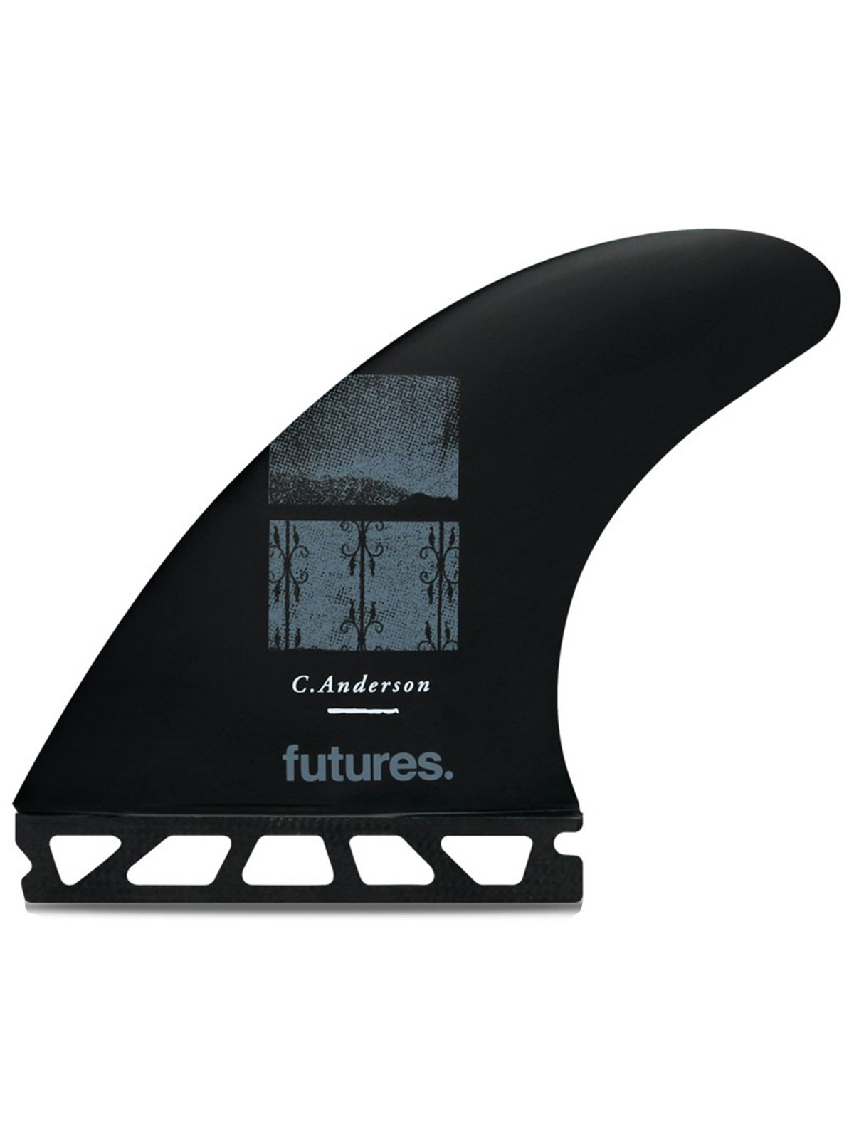 Futures Fins Ando Blackstix Thruster Black Large