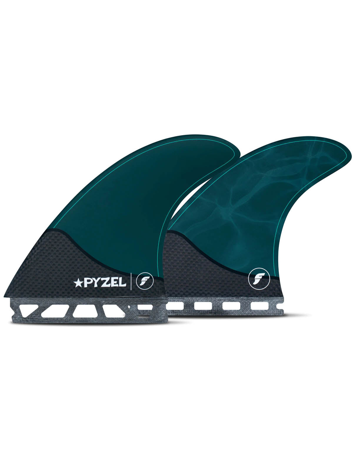 Futures Fins Thruster Fin Set Pyzel Honeycomb Carbon Green L