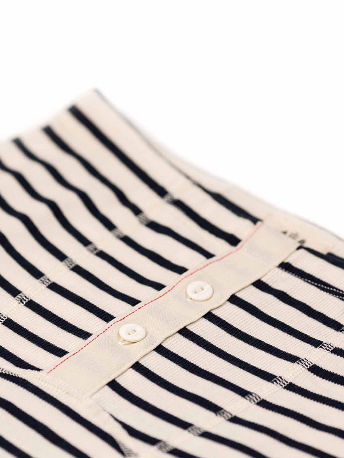 Hemen Biarritz Boxer Albar Breton Stripe Natural Marine