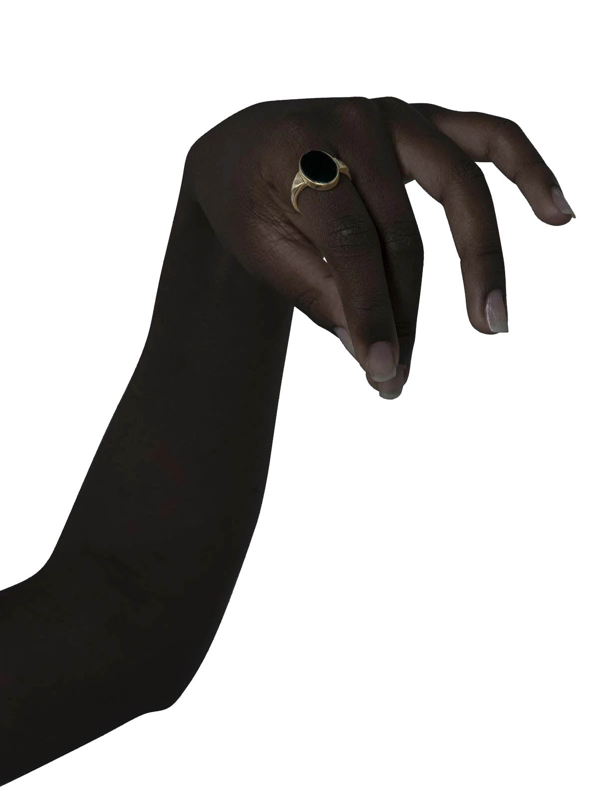 Les Solides Big Black Ring Gold