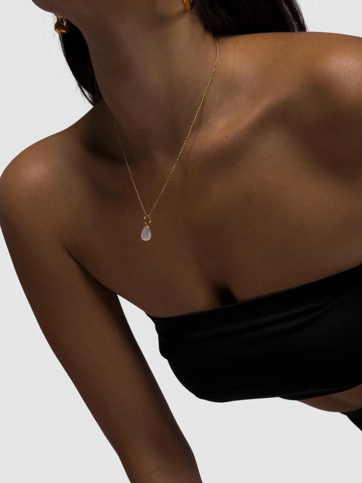 Les Solides Rose Quartz Add On Gold Single