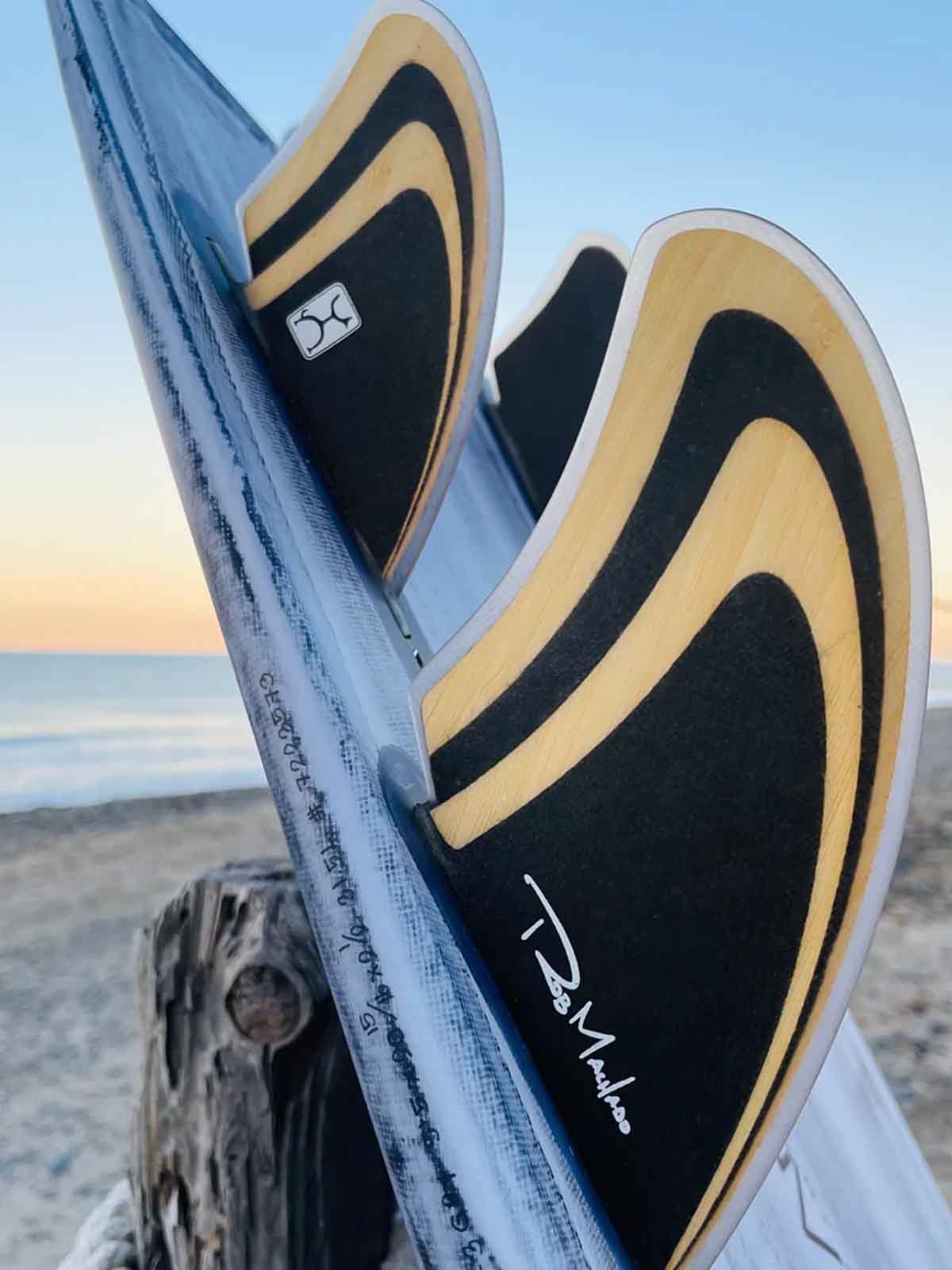Machado Futures Fins Seaside Quad Fin Bamboo Black