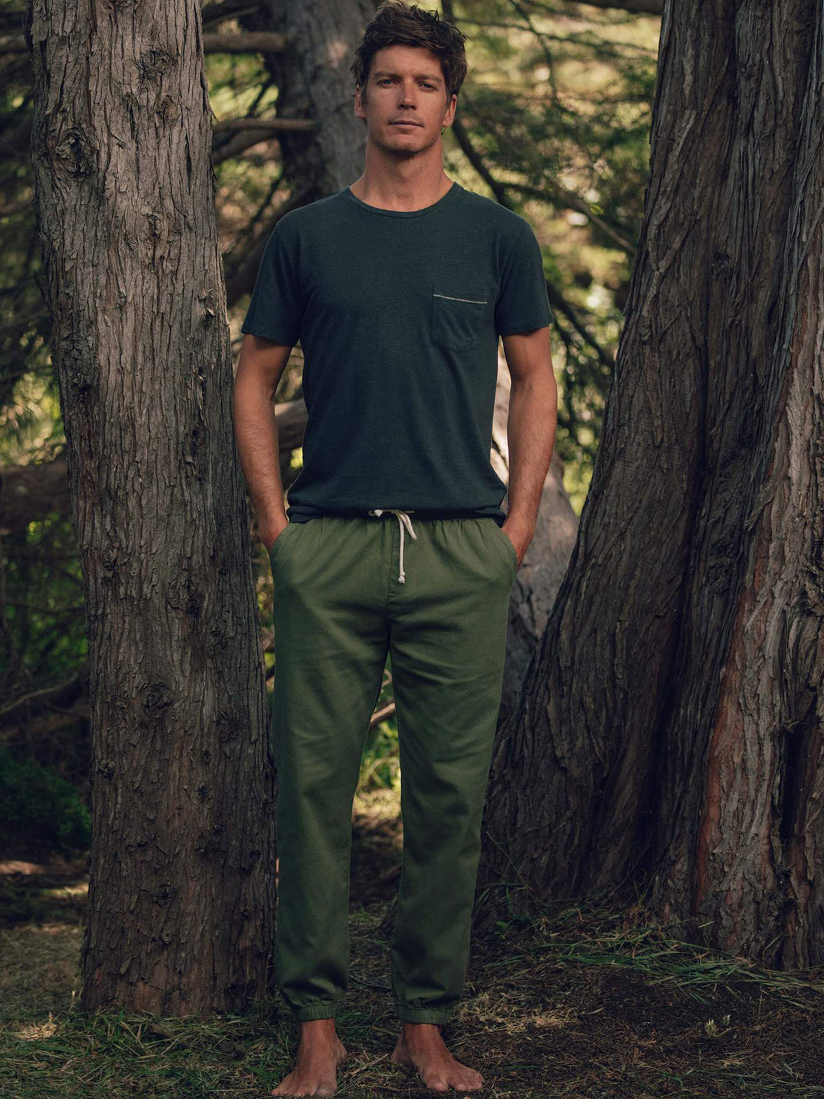 Mollusk Jeffrey Pants Faded Mash Green