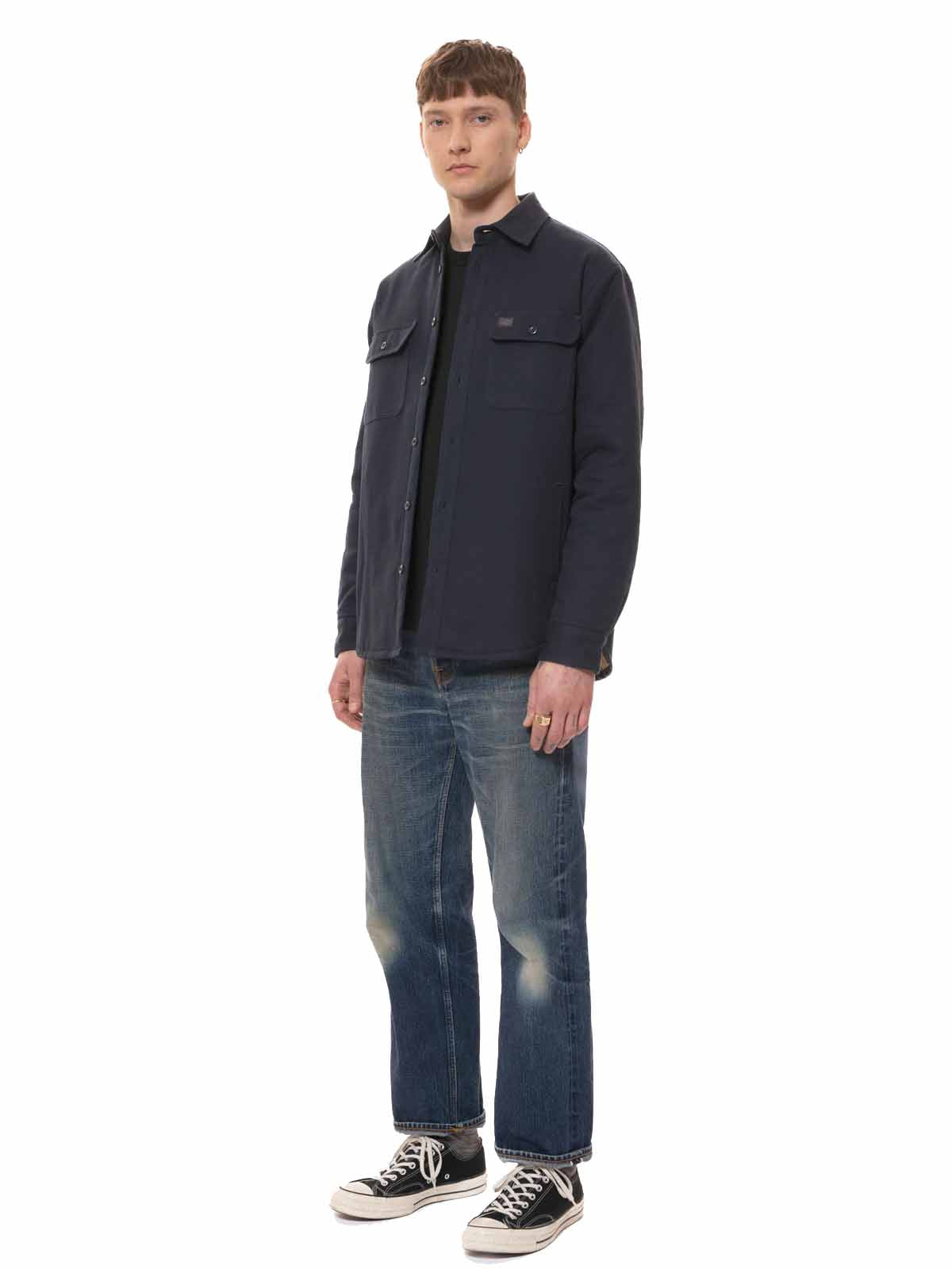 Nudie Jeans Co Glenn Padded Shirt Navy