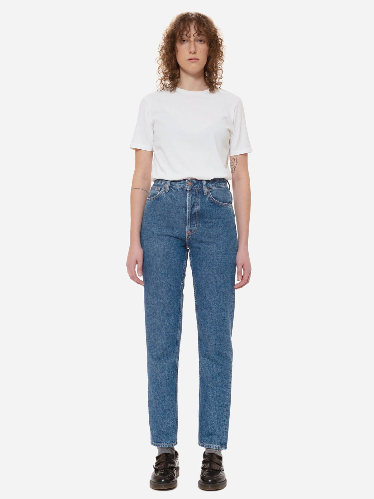 Nudie Jeans Co W's Joni Solid T-Shirt Offwhite