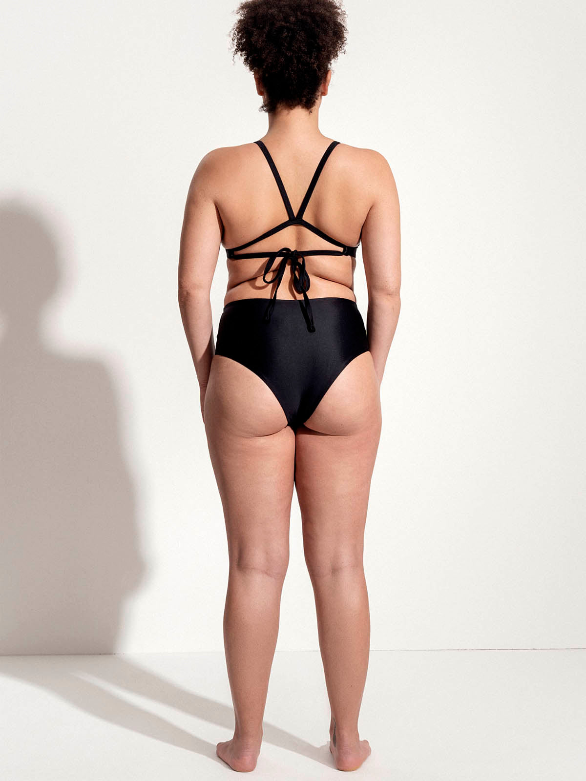 OY surf Surf Bikini Bottom Fugu Schwarz Recycled Nylon