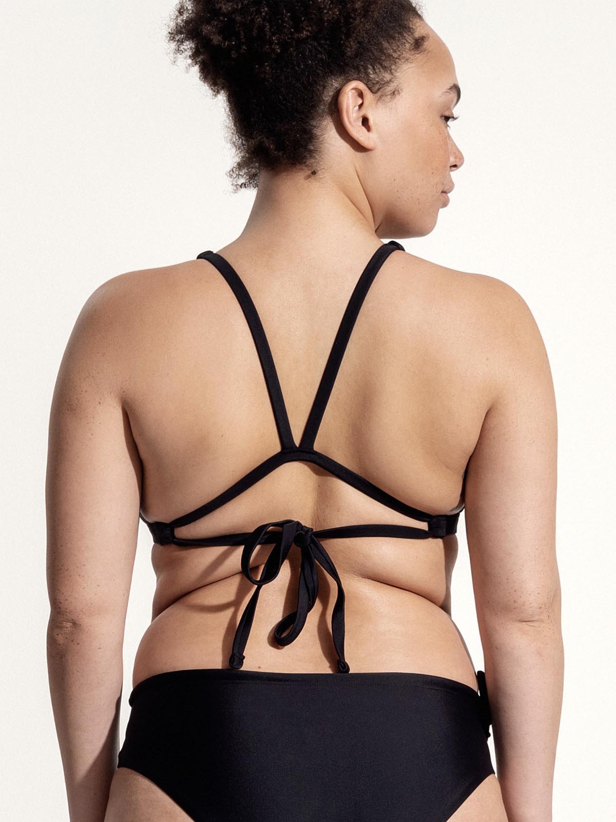 OY surf Surf Bikini Top Coho Black Recycled Nylon