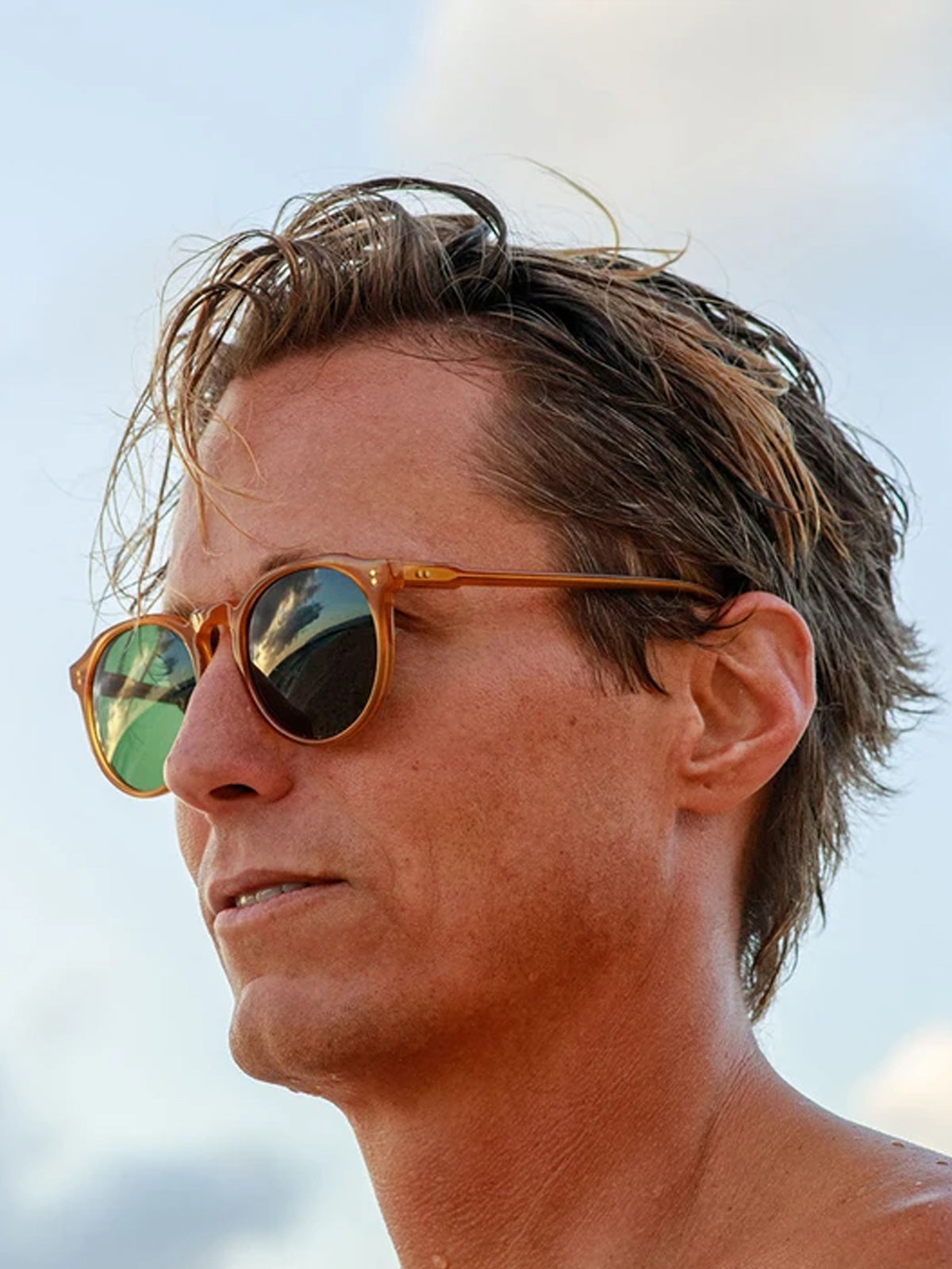 Raen Remmy 52 Honey / Bottle Green