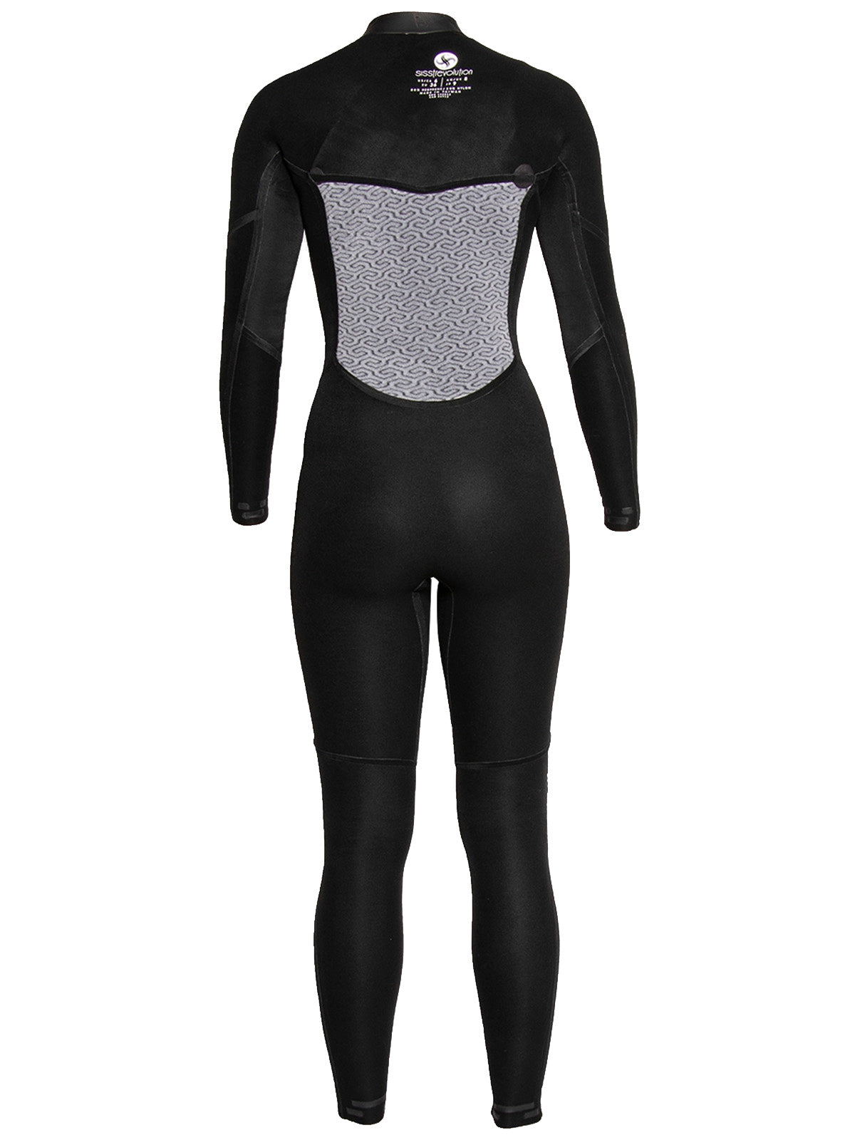 Sisstr Evolution Wetsuit 7 Seas 4-3 Chest Zip Full Solid Black