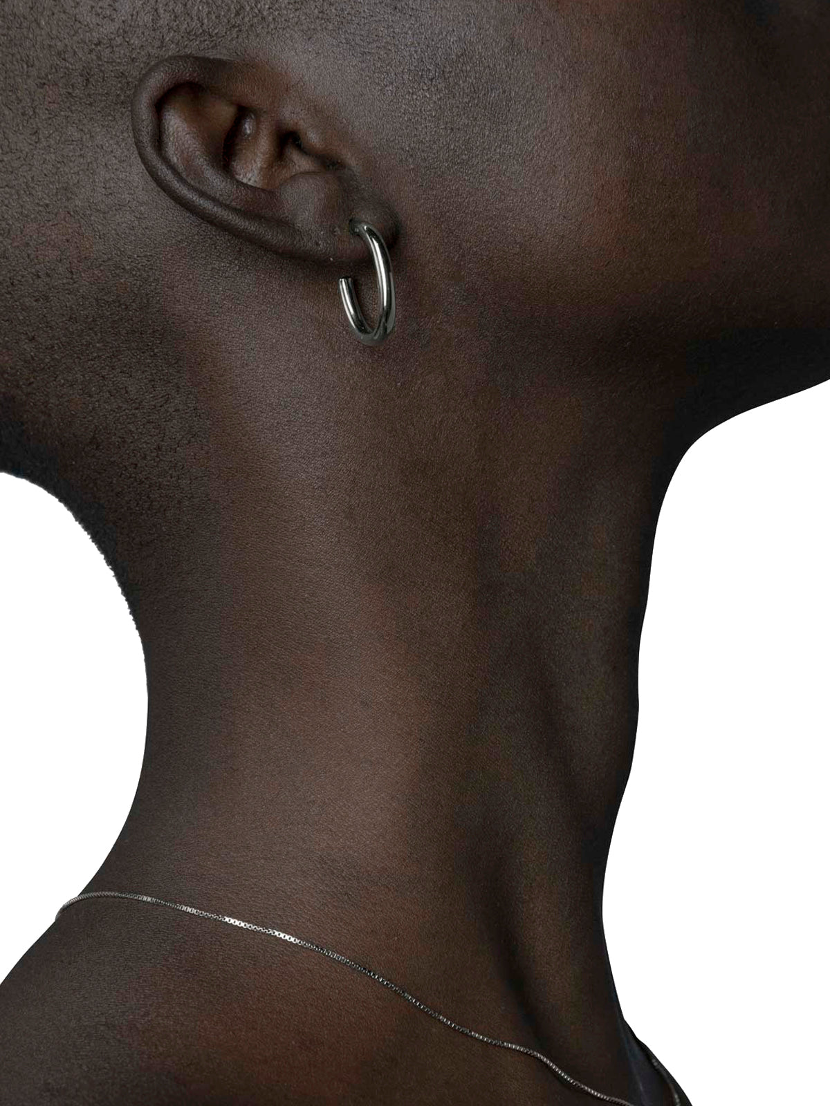 Les Solides Vintage Hoops Oval Silver